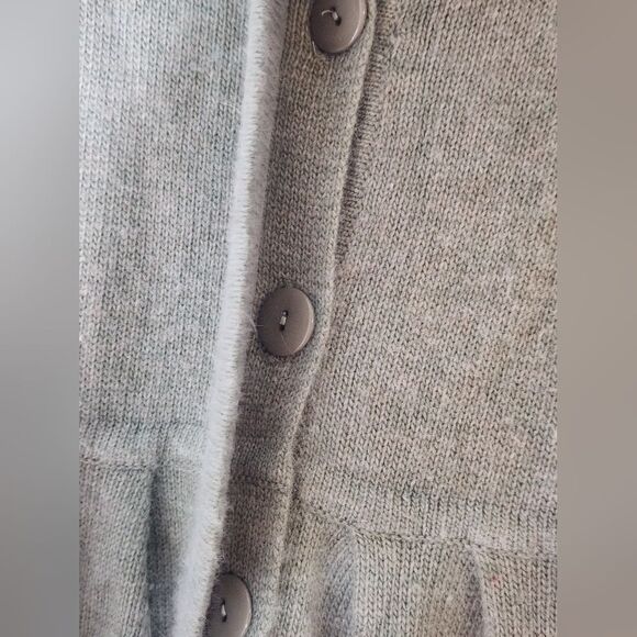 BCBGMAXAZRIA XL Sage Green WOOL ANGORA Blend 3/4Slv  Buttons Up Women  Cardigan - Picture 6 of 10